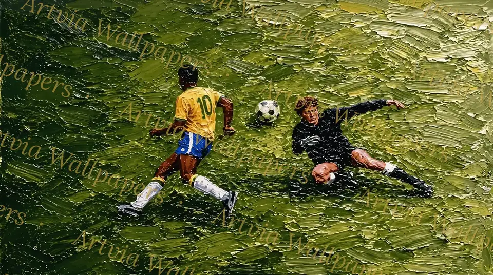 Number 10 dribbling past the goalkeeper